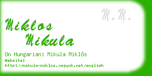 miklos mikula business card