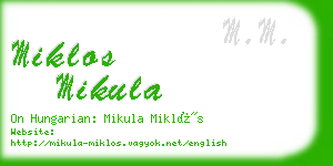 miklos mikula business card